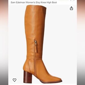 Sam Edelman tall brown leather heeled boots